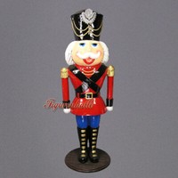 Nussknacker Weihnachtsmann Figur Werbefigur Groß Weihnacht Deko Statue Soldat