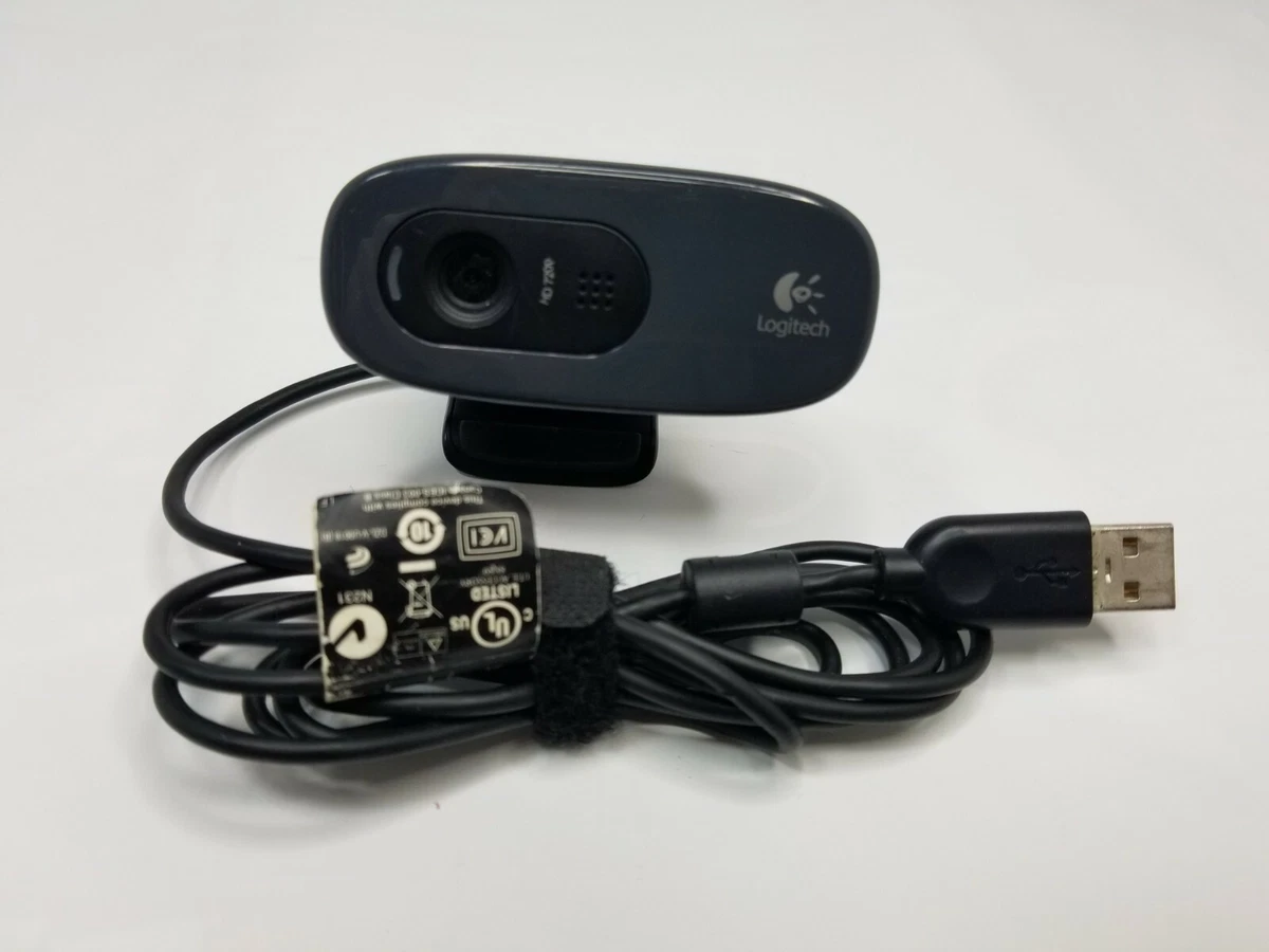 Logitech C270 720P USB Webcam Model V-U0018 Black Grey Fully