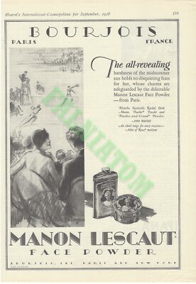 1928 Print Ad - Bourjois Manon Lescaut Face Powder - Ipana Toothpaste