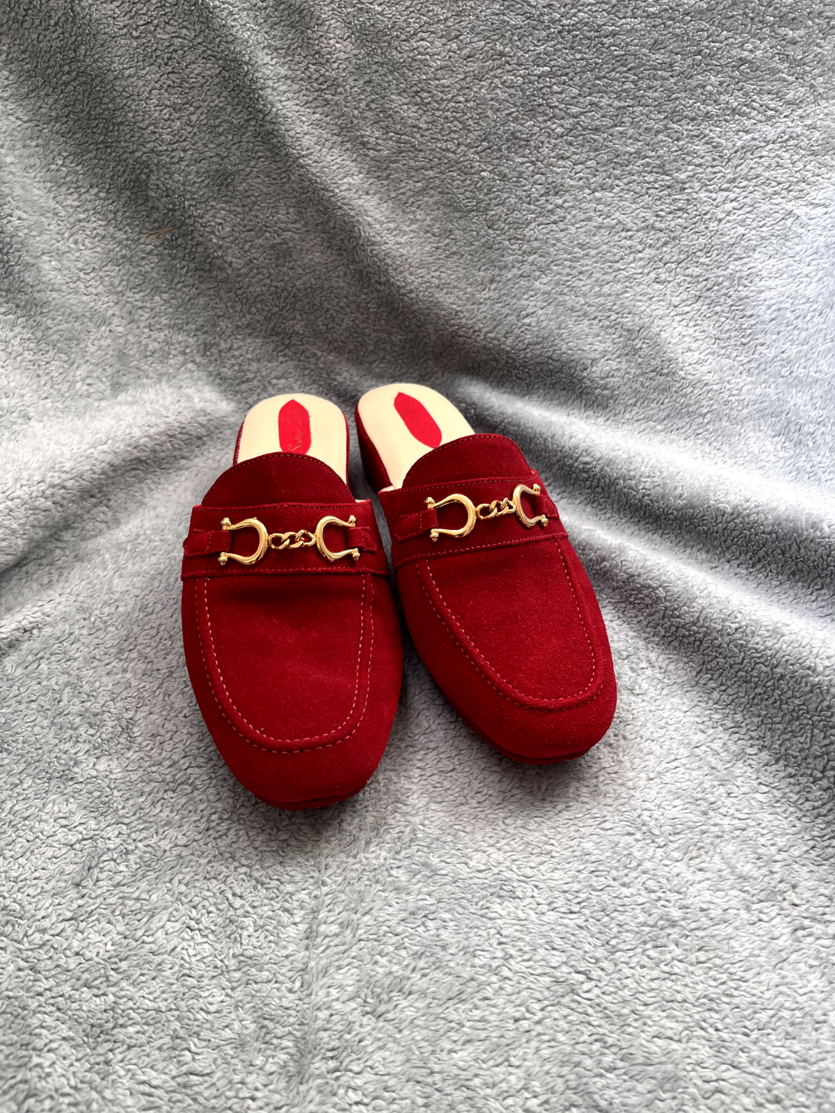 APL Scully e Scully pantofole donna rosse penny bit grandi