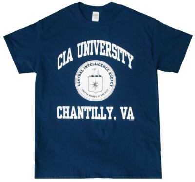 CIA University Official Logo T-Shirt Chantilly, VA Central Intelligence Agency 