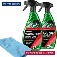 Turtle Wax Wax Dry Spray Car Wax 26 Oz. 2-pack With Microfiber Towel Turtle Wax Wax Dry Spray Car Wax 26 Oz. 2-pack With Microfiber Towel