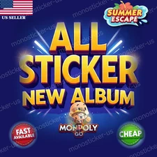 1-6 STARS MONOPOLY_STICKERS SUMMER ESCAPE ALBUM⚡(FAST DELIVERY) ⚡