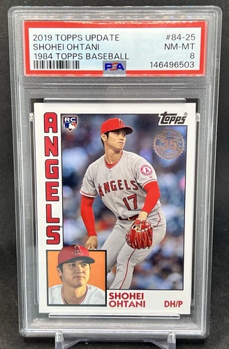 2019 Topps Update Shohei Ohtani Rookie #84-25 1984 35th Anniversary PSA 8 RC SP