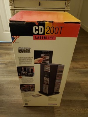 LASERLINE 200 CD STORAGE HOLDER TOWER ORGANIZER RACK! BRAND NEW IN ORIGINAL BOX!