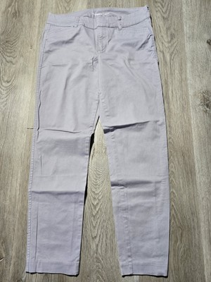 Old Navy Pixie Women's Size 4 Gray Pixie Chino Pants Tapered Leg Pants Stretch 