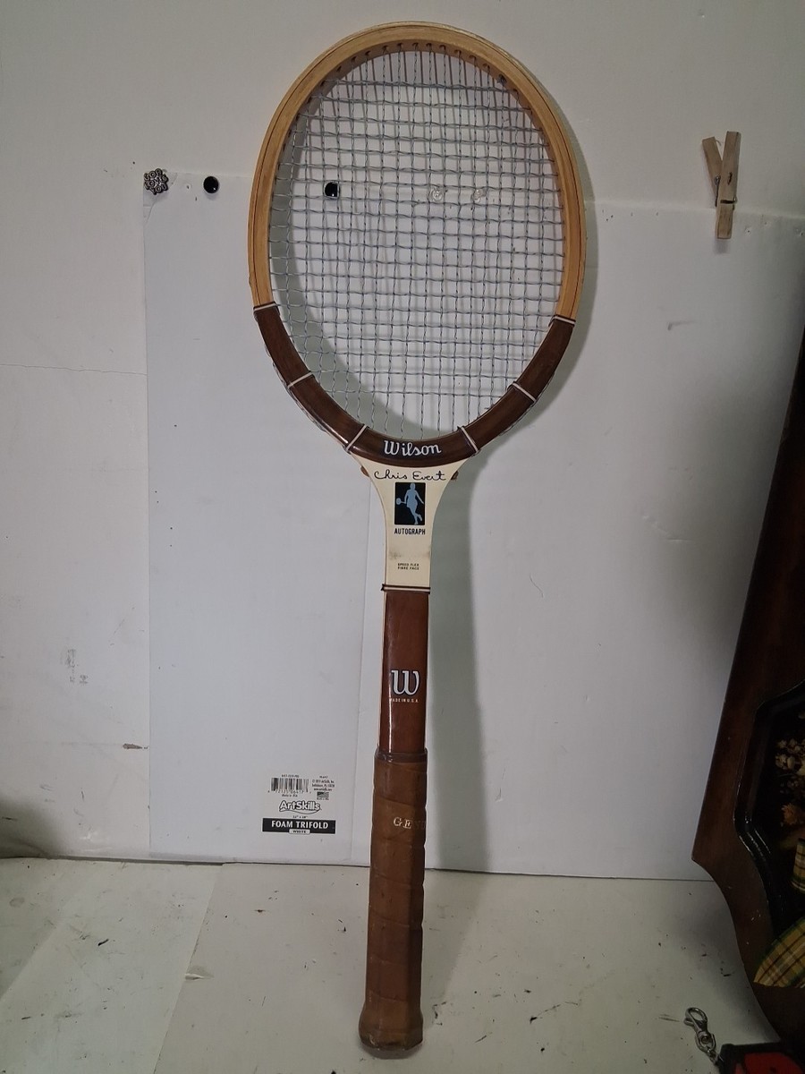 Raquette Vintage Wilson Chris Evert - Bois, Speed Flex, Fabriquée Aux USA, Occasion