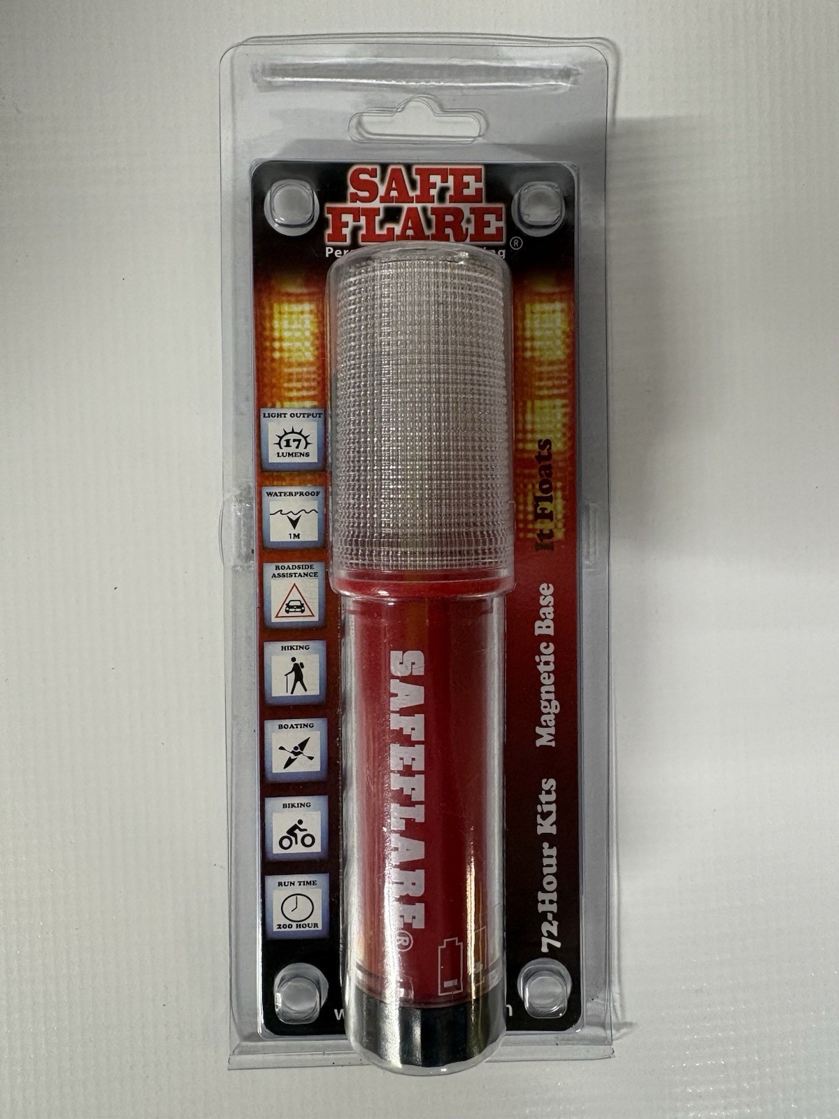 Safe-Flare Emergency Road Flare Reusable Battery Operated  LED safety light. NEW