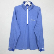 Zero Restriction Golf Pullover Wheels Up Blue 1/4 Zip Long Sleeve Shirt Mens XXL