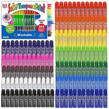 Kwik Stix Solid Tempera Paint Sticks, 144 Classic Colors, Washable Paint Stic...