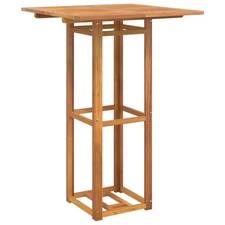 Bistro Table Natural Solid Acacia wood Tall Simple Square vidaXL