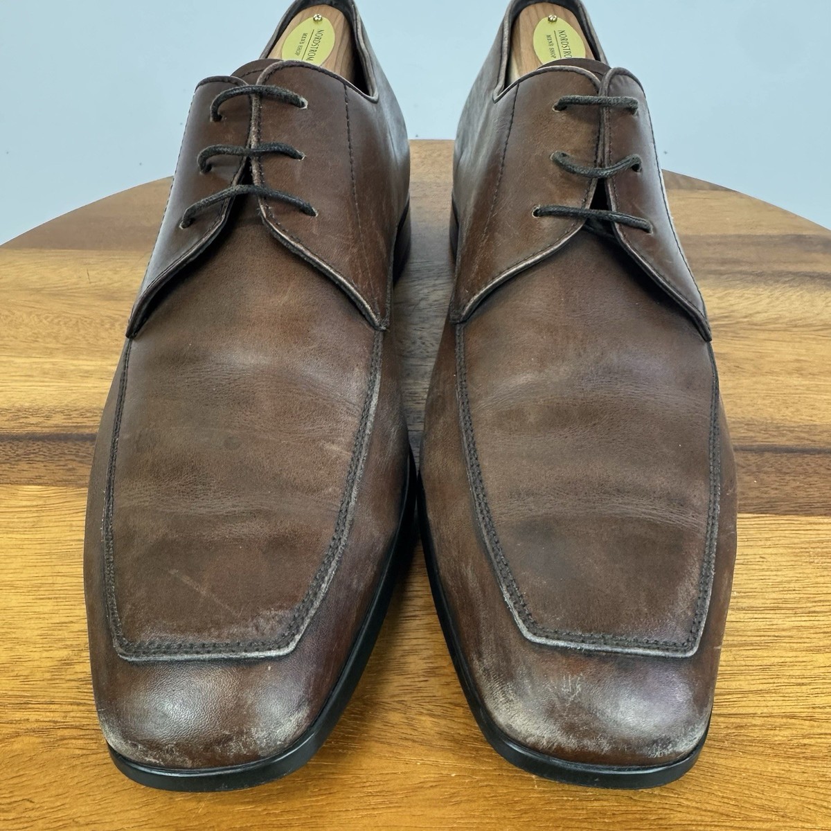 Mens Prada Milano Brown Leather Apron Toe Dress Shoes Brogue Oxfords Size US 8 D PRADA Brown Dress Shoes for Men for sale | eBay main image 3