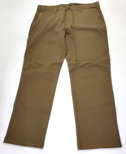 Mens Weatherproof Regular Fit Straight Leg Flex Commuter Pants 36 x 30 Khaki