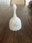Vintage Fenton Milk Glass Petite Bell ~ Signed ~ Hand Painted Bouquet