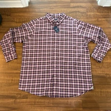 NWT Cremieux Classics Flannel Shirt Men 3XT Tall Red Blue Green Plaid Tags