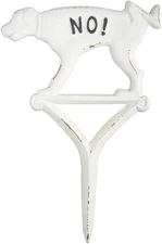 Esschert Design HB16 Dog Sign Peeing No!, Iron, White 12H, 