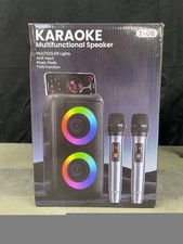 Karaoke Machine for Adults Kids, Portable Bluetooth Speaker with 2 Wireless Mi 4