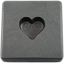1oz Heart Gold High Density Graphite Ingot Mold
