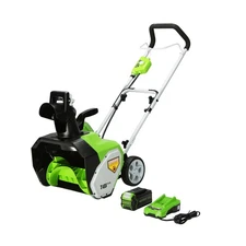 Greenworks 40V 16 inch Cordless Snow Blower Thrower with 5Ah Battery and Charger