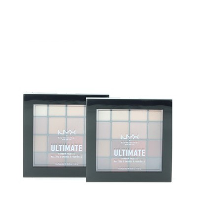 NYX Ultimate Shadow Palette-Warm Neutrals (16 Shades) - (2 Pack)
