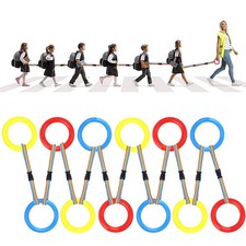 12 PCS Toddlers Walking Rope with Lock Handles for Preschool Detachable Leash