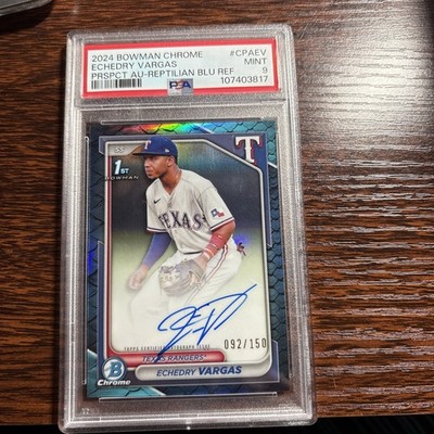2024 Bowman Chrome - Prospect Autographs Echedry Vargas #CPA-EV Blue Reptilian