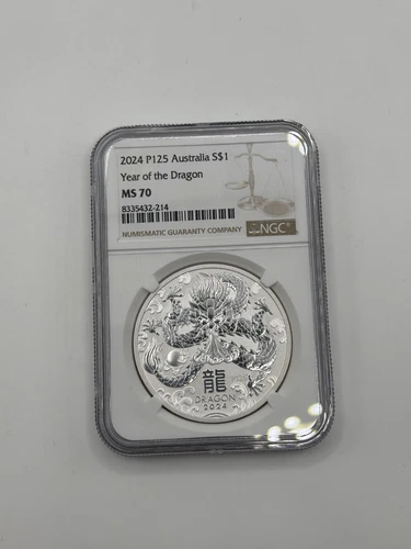 2024 P125 Australia S$1 Year Of The Dragon NGC MS70