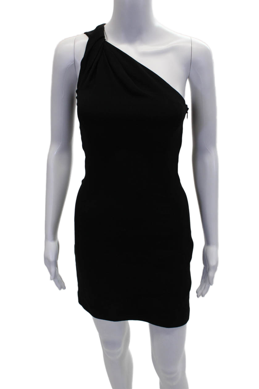 Saint Laurent abito tubino donna monospalla senza maniche nero taglia EUR 36