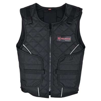 51HS Bull Riding Vest Hilason Black Bull Pro Rodeo Cordura Large