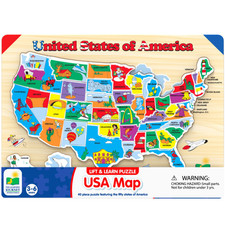 University Games Lift Learn USA Map Puzzle 501726
