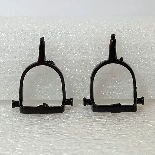 Marx Best of the West pair of black spurs vintage 1960s 70s cavalry accessory