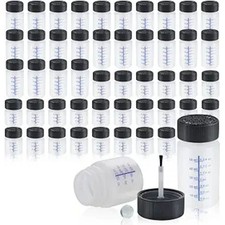 Touch Up Paint Container, 25pc 1 oz and 25pc 2 oz Paint Touch Up Bottles with Br
