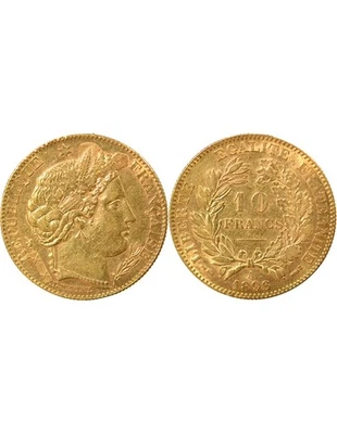 France Cérès - 10 Francs Or, IIIe République - 1896 A Paris - Photo 1/3
