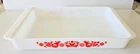 Vintage Pyrex 933 Baking Dish Friendship Red Bird Milk Glass 13.5 x 8.75 LOOK
