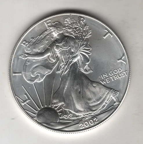 2002 WALKING LIBERTY AMERICAN EAGLE .999 FINE SILVER DOLLAR COIN 1oz. $1 USA A