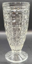 Vintage Malt / Soda Fountain Glass 7in tall Flawed see photos.