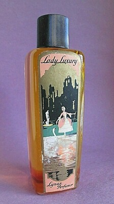 Lady Luxury Vintage Perfume Splash Lynas Perfumer New No Box 5 1/4'' Swan Label