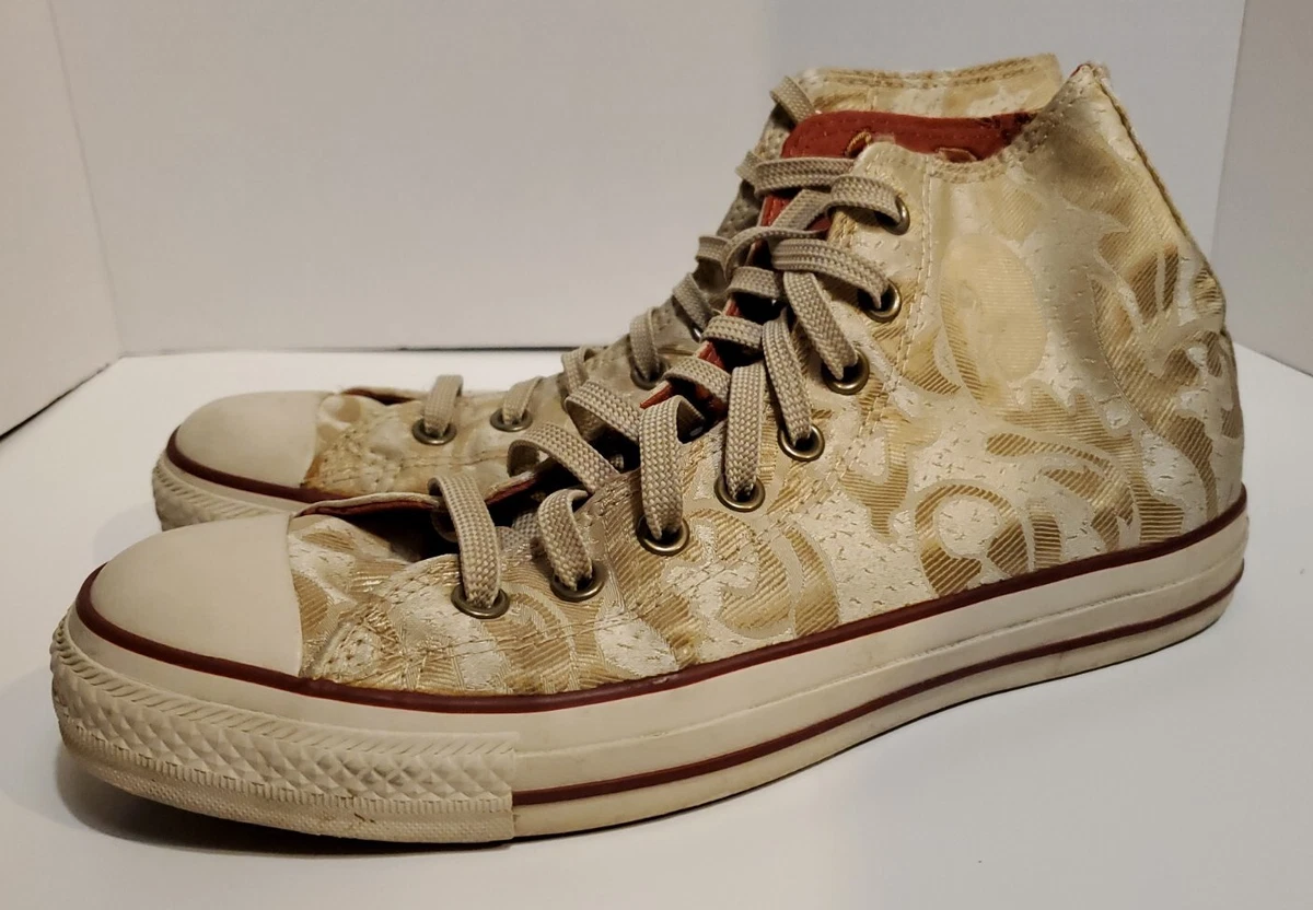 RARE Converse All Star Chucks Golden Flowers Lambswool 1V393 Men 8