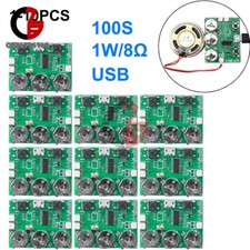 1-10pcs 100S Greeting Card DIY Recordable Voice Chip Music Box Sound Module USB