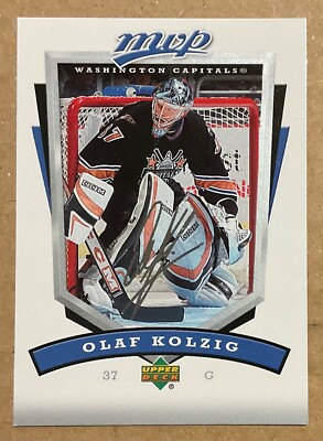 Goalie Script 2006-07 OLAF KOLZIG UD MVP SILVER SCRIPT GOALIE CARD #293 WASHINGTON ...
