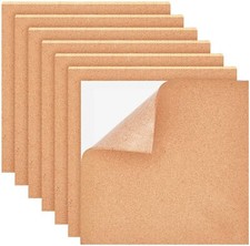 12 Pack Self-Adhesive Cork Sheets 1mm thick Cork Tiles Cork Mat 12x12 Inch DIY