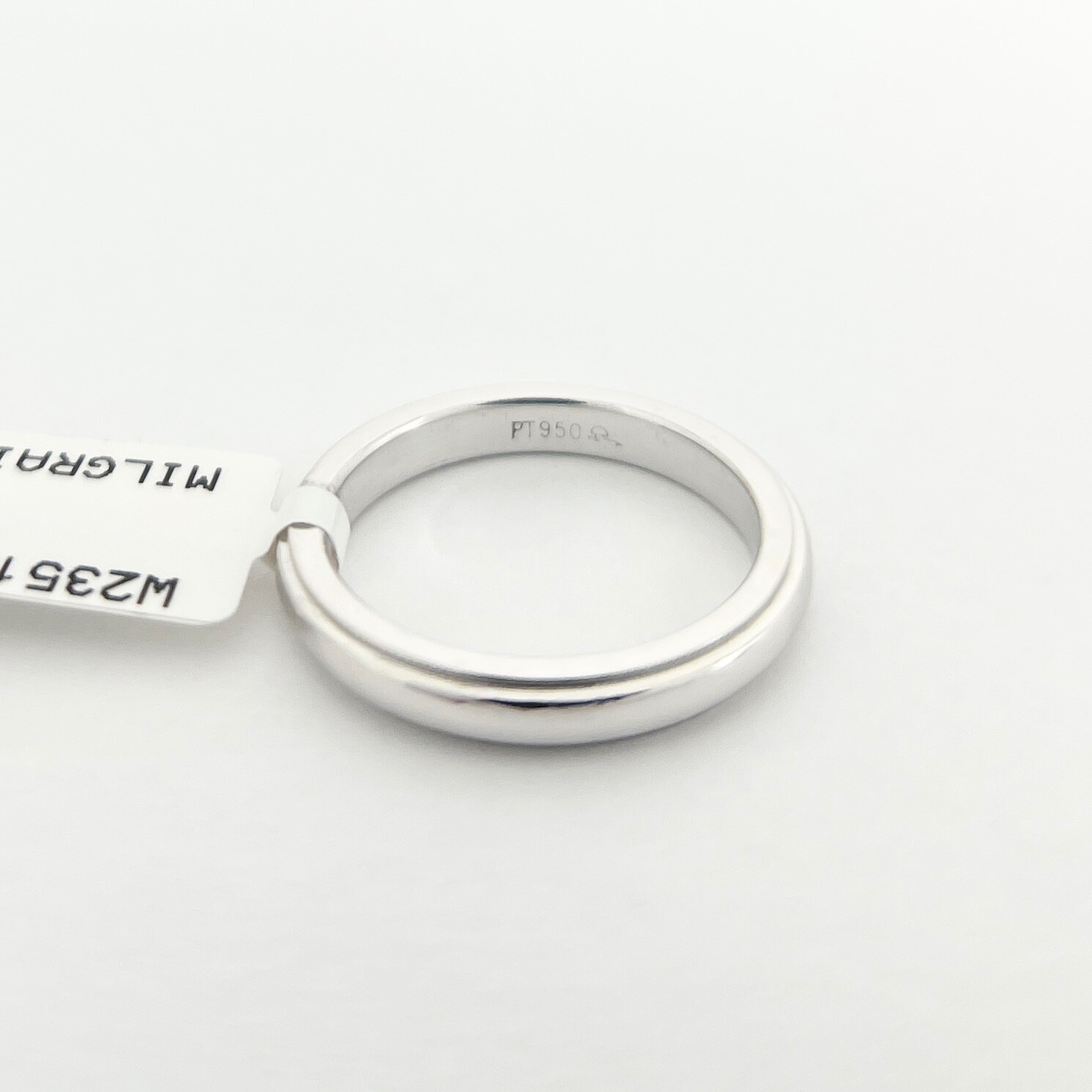 Milgrain Edge Platinum Wedding Band Ring, Size 6, 3 mm