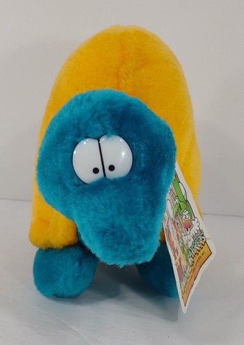 Vintage 24K Animal Crackers teal yellow 8 inch turtle plush stuffed animal 1994 - Picture 7 of 10