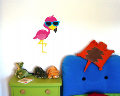 Samunshi Flamingo Wandtattoo Wandaufkleber Kinderzimmer Aufkleber  4 Größen