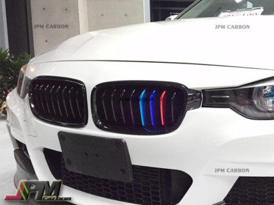 Gloss Black M Tri Metal Color Front Grille Grill BMW F30 F31 316i 320i 328i 335i