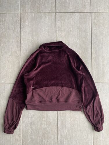 Women’s Lululemon Jumper Pullover Sweater Fleece / Velour Burgundy Size Medium - Picture 9 of 12