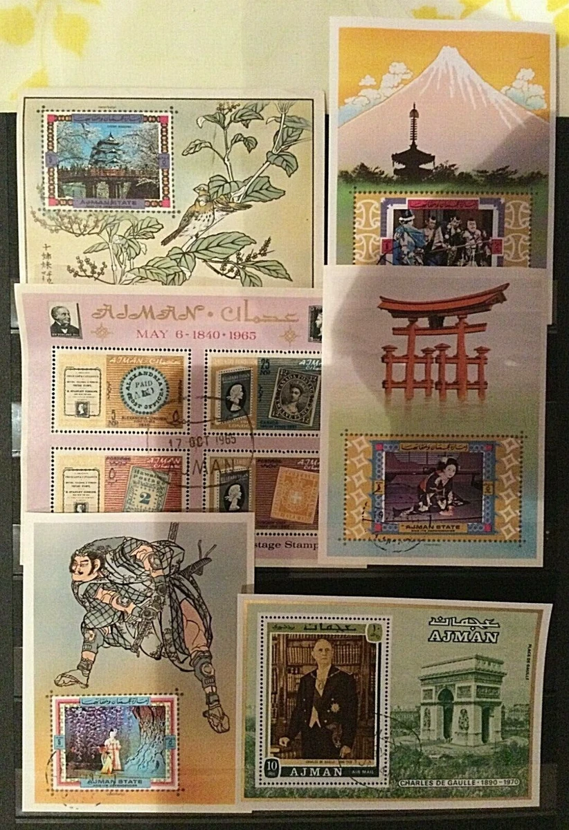 Ras al Khaima 1965 Charles de Gaulle in Kennedy zlata znamka MNH