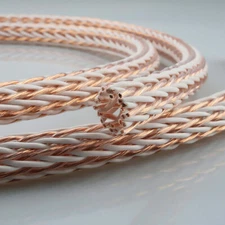 12TC 24 Strands 5AWG 8N OCC Pure Copper Bulk Cable HiFi Speaker Bi-wire DIY Lot