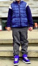 CK Calvin Klein puffer blue logo vest jacket sleeveless boys size 7