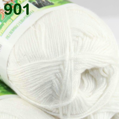 Sale New 6 Skeinsx50gr Soft Bamboo Cotton Baby Hand Knit Shawls Crochet Yarn 01 - Picture 2 of 15